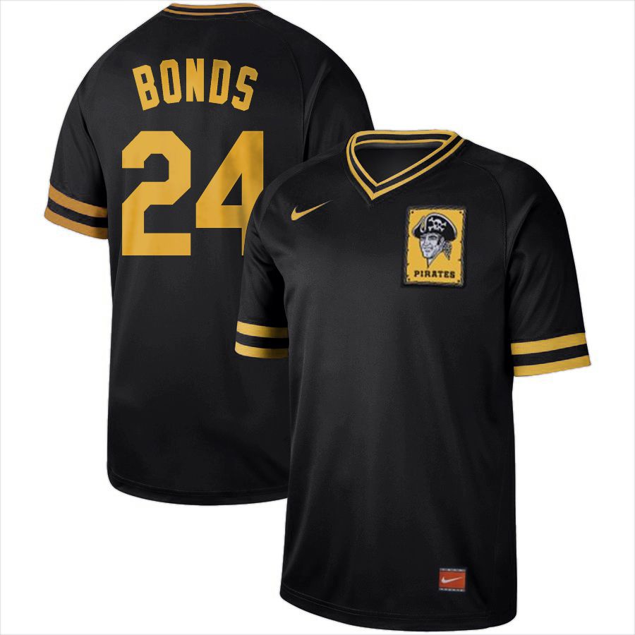2019 Men MLB Pittsburgh Pirates #24 Bonds black Nike Cooperstown Collection Jerseys->new york yankees->MLB Jersey